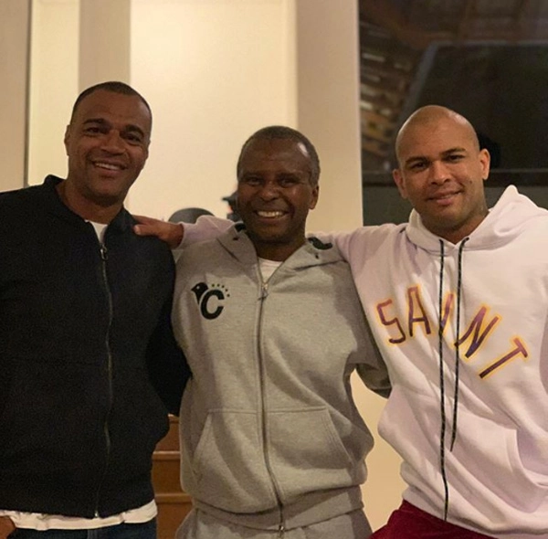 Encontro entre Denilson, Wladimir e Gabriel (filho de Wladimir) em julho de 2019. Foto: arquivo pessoal de Denilson