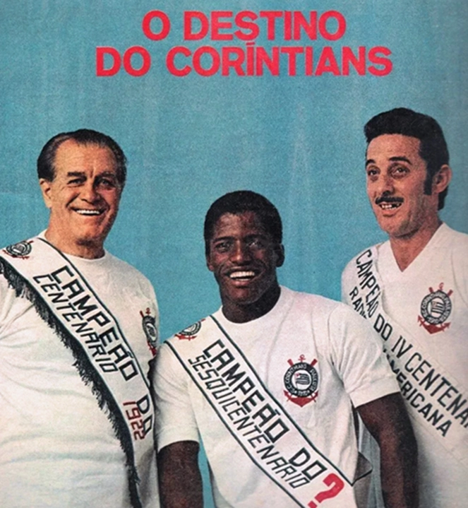 Em 1972, Del Debbio, Zé Maria e Carbone. Foto: Revista Placar