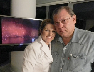 O casal Lenice e Milton Neves