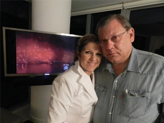 O casal Lenice e Milton Neves