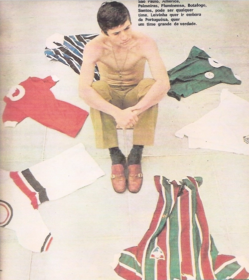 Leivinha explodiu na Lusa. Mas de repente, o Canind&eacute; ficou pequeno para ele. Sonhos maiores povoavam sua mente e o ent&atilde;o grande atacante passou a demonstrar vontade de vestir camisas mais pesadas do futebol brasileiro. A foto da revista Placar demonstra exatamente esse sentimento. Meses depois do registro desta imagem, ele foi negociado com o Palmeiras, onde seguiu &iacute;dolo e grande artilheiro
