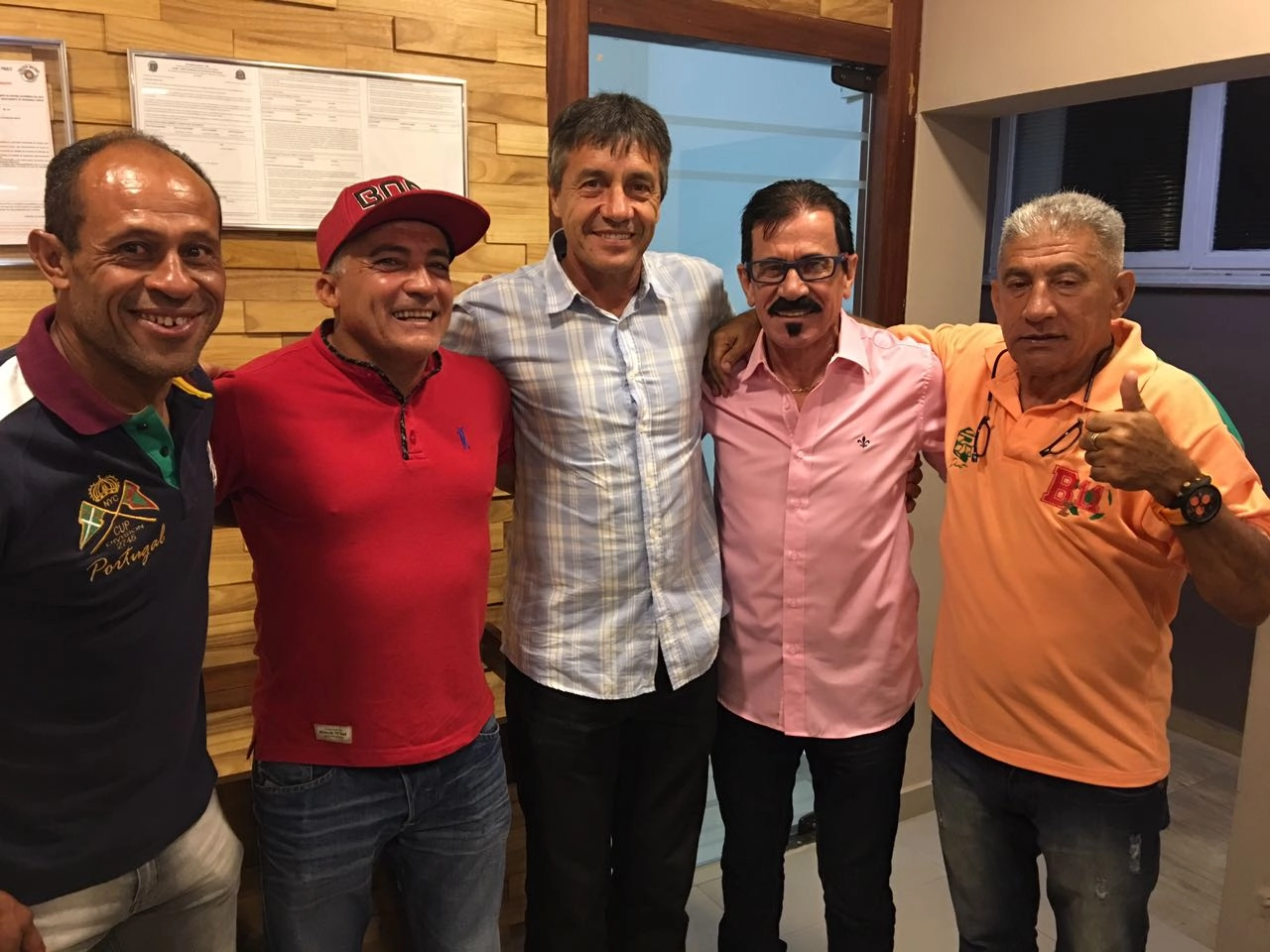 João Paulo, Cacatau, Renato Pé Murcho, Zenon e Bozó, em 2017. Foto: arquivo pessoal