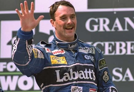 Mansell comemora uma de suas viórias na temporada de 1992, nos tempos de Williams. Foto: Divulgação
