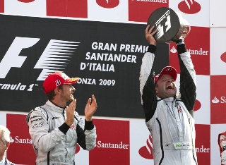 Então piloto da Brawn-GP, Rubinho ganhou o GP da Itália, em Monza. Foto: Divulgação