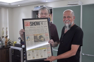 Nelson Nunes e Milton Neves voltaram a se encontrar nesta semana. Foto: Thiago Tufano Silva/Portal TT