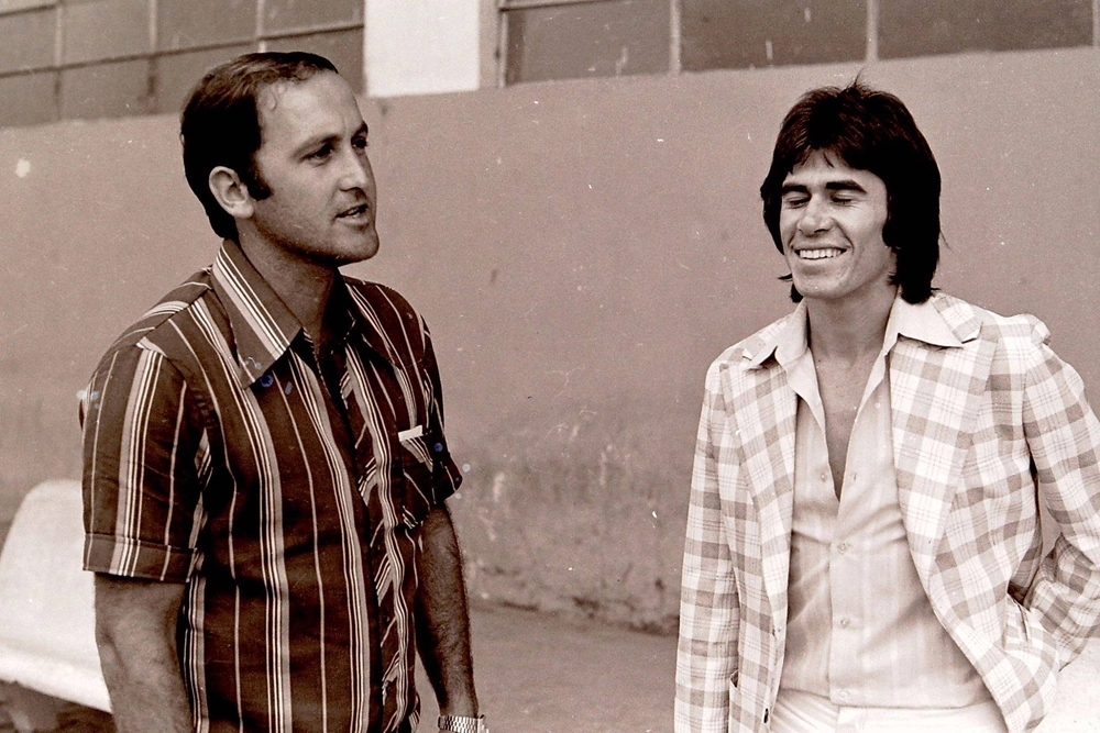 Em 1976, durante a sua apresentação no Guarani. Foto enviada por Carlos Batista