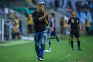 Equipe gaúcha enfrenta a Universidad Católica. Foto: Lucas Uebel/Grêmio