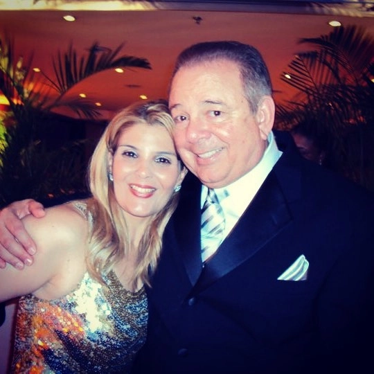 Alessandra do Valle e o pai Luciano do Valle, em 2012. Foto: arquivo pessoal de Luciano do Valle