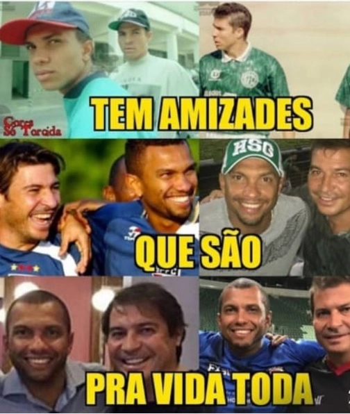 Luizão posta, em 24 de outubro de 2018, montagem para celebrar os anos de amizade com o ex-jogador Amoroso. (Foto: Reprodução do Instagram @luizaogoulartoficial)