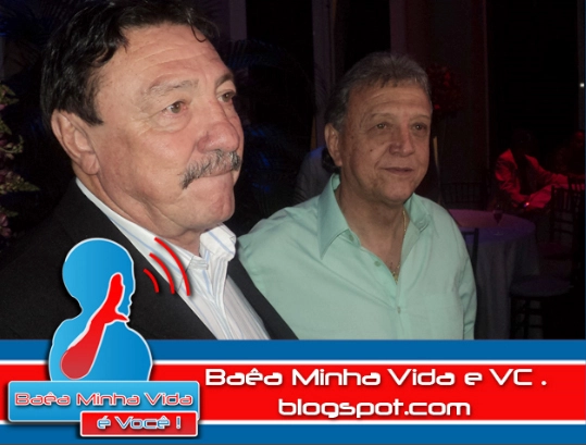 Na festa de anivers&aacute;rio do Bahia, em 30 de agosto de 2011, ao lado de Beijoca. Foto: baheaminhavidaevc.blogspot.com