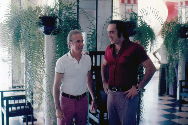 Em 1974, Zagallo e Reinaldo Simi Júnior. Foto: arquivo pessoal de Reinaldo Simi Júnior