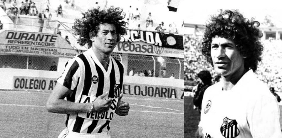 Nunes teve uma curta passagem pelo Santos, em 1985. No time da Vila, o artilheiro atuou em 18 jogos e marcou cinco gols. Foto: ASSOPHIS (Associação dos Pesquisadores e Historiadores do Santos F.C)