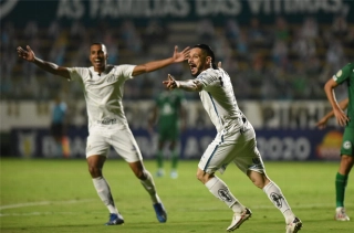 Equipe da Vila saiu em desvantagem na capital goiâna. Foto: Santos F.C/Divulgação