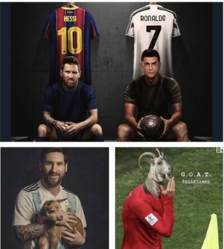 No futebol, Messi e CR7 disputam esse apelido, que seria talvez uma espécie de "cabra da peste"