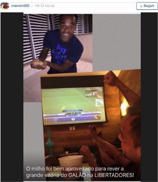 Ex-Atlético-MG, Mancini provoca Cruzeiro no Mineirão e em rede social