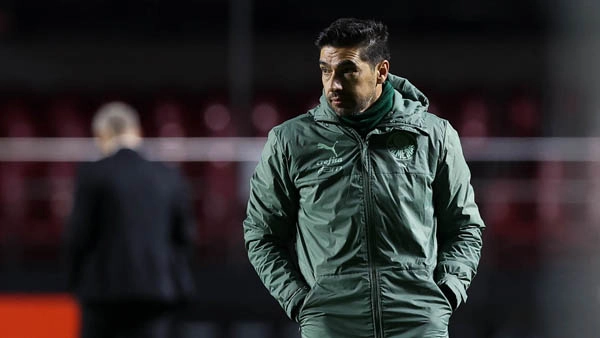 Em 31 de julho de 2021, no Morumbi, durante o empate em 0 a 0 do seu Palmeiras contra o São Paulo. Foto: Cesar Greco/Ag. Palmeiras