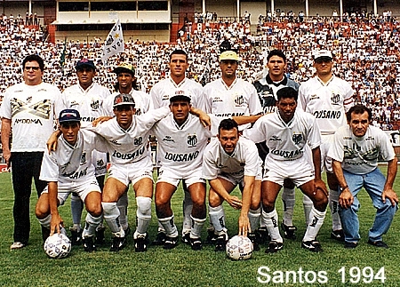 Em pé: Silva (lateral-esquerdo), Índio, Maurício Copertino, Gallo, Gilberto e Júnior (ex-zagueiro da Ponte). Agachados: Carlinhos, Dinho, Guga, Neto e Macedo