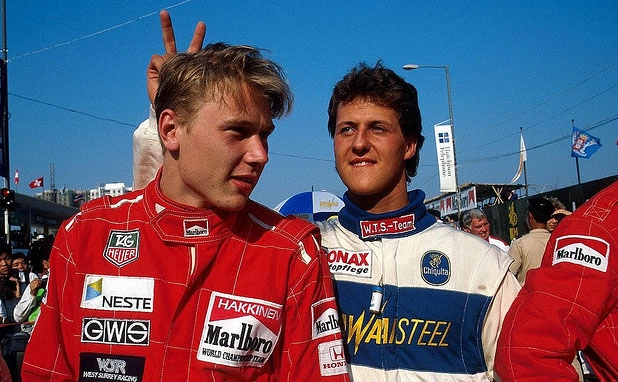 Mika Hakkinen e Michael Schumacher, adversários antes mesmo de chegar à Fórmula 1. Foto: Divulgação