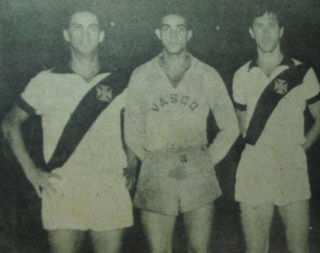 Paulinho de Almeida, Ita e Bellini, no Vasco, em 1961. Foto enviada por Roberto Saponari
