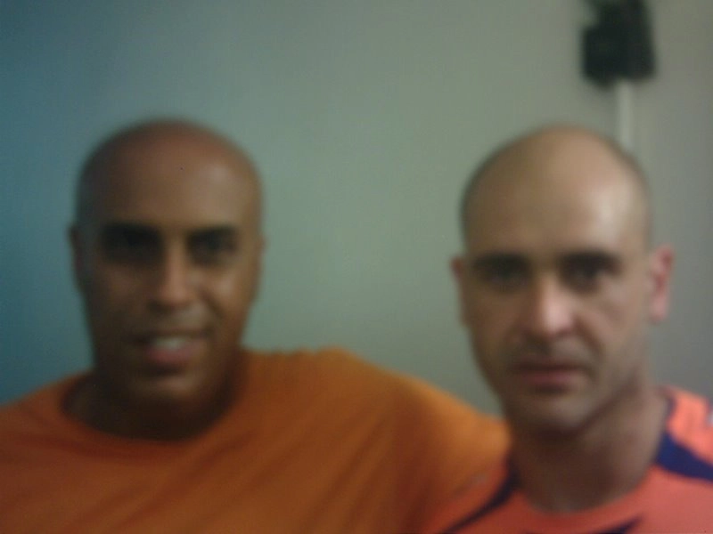 Carlos Alberto Gomes Diniz e o goleiro São Marcos. Foto enviada por Carlos Alberto Gomes Diniz
