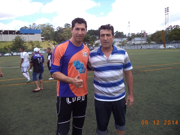 S&eacute;rgio ex-Palmeiras e Carlos Alberto Spina ex-Matsubara, em jogo amistoso no final de 2014.