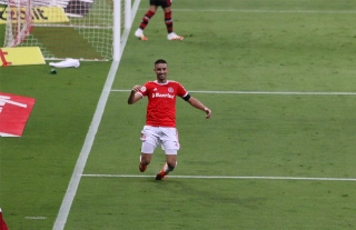Thiago Galhardo marcou um dos gols do confronto. Foto: Divulgação/Inter