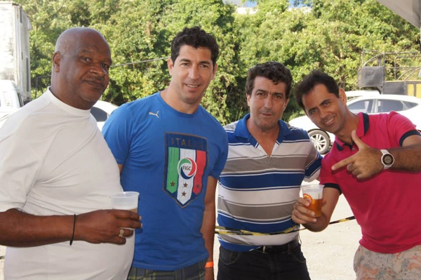 Silva (ex-Corinthians), Sergio (ex-Palmeiras), Carlos Alberto e Marcos Camargo, em jogo amistoso no final de 2014.
