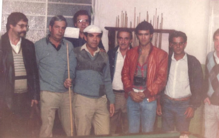 Da esquerda para a direita: o segundo é Carlos Argenti Pereira, seguido por Ruy Chapéu, Amorim, Maranhão e Galeano. Foto: arquivo pessoal de Carlos Argenti Pereira