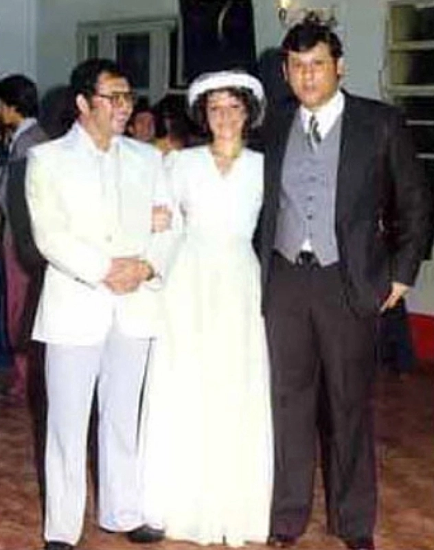 Em 7 de janeiro de 1978, no Clube Recreativo de Muzambinho-MG. José Silvério (que foi um dos padrinhos) ao lado do casal Lenice e Milton Neves