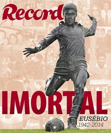Após sua morte, em 2014, Eusébio foi imortalizado na capa do jornal português Record