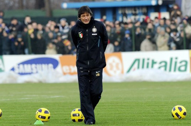 Leonardo comandando o treino da Inter de Milão. Foto: iG