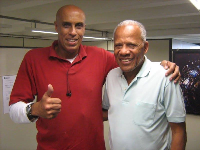 Carlos Diniz e Dadá Maravilha, ex-atacante e ídolo do Atlético-MG. Foto enviada por Carlos Diniz