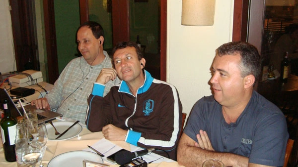 Alexandre Praetzel, Neto e Luiz Ademar durante o 