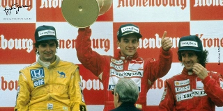 Brasileiro ganhou com a equipe inglesa no GP de San Marino de 88. Foto: Divulgação