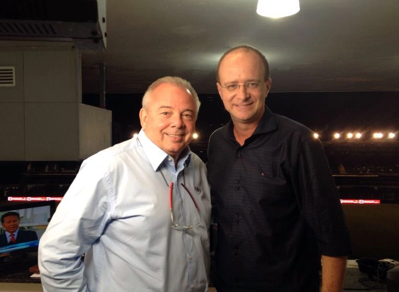 Os grandes locutores Luciano do Valle e Rog&eacute;rio Assis