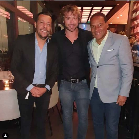 Vander, Lugano e Muller em 28 de setembro de 2019, no aniversário de Júlio Casares. Foto: arquivo pessoal de Muller