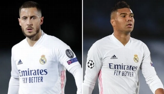 Hazard e Casemiro desfalcam a equipe merengue. Brasileiro foi cortado da seleção. Foto: Divulgação