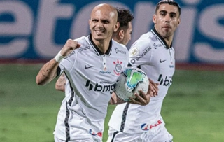 Lateral-esquerdo marcou pela primeira vez em seu retorno ao Alvinegro. Foto: Twitter/Reprodução