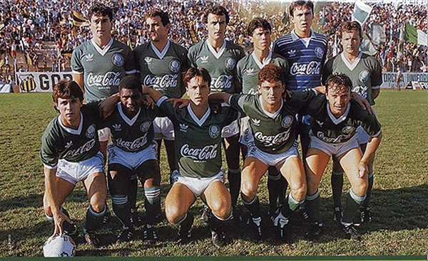 Da esquerda para a direita, em pé: Dario Pereyra, Toninho Cecílio, Dorival Junior, Edson, Velloso e Abelardo. Agachados: Mauricinho, Gerson Caçapa, Gaúcho, Edu Manga e Neto. Foto enviada por Edy