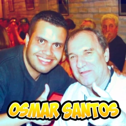 O jornalista Vagner Lima e o ex-narrador Osmar Santos. Foto: reprodução