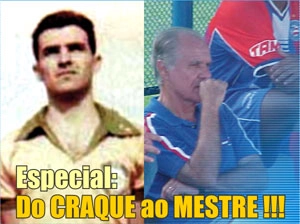 A montagem foi feita pelo site oficial do Bahia para ilustrar uma reportagem sobre a carreira de Evaristo como jogador e técnico. Pelo Tricolor, o ex-flamenguista foi campeão brasileiro em 1988