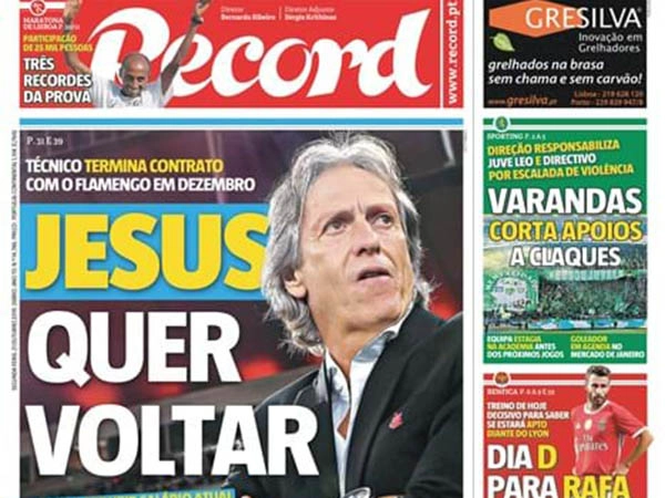 Jesus voltando para Portugal?