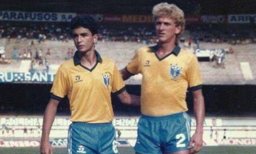 Bebeto e Zanata em 1987, pela seleção brasileira. Foto: Divulgação