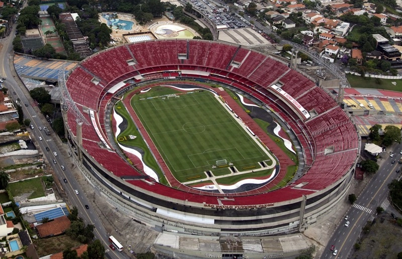 Vista aérea do estádio do São Paulo. Foto: UOL