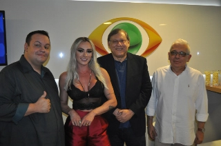 Apresentador acompanhou Palmeiras x Boca no Camarote da Band. Foto: Frank Fortes