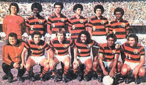 Em pé: Roberto, Toninho Baiano, Jaime, Dequinha, Vanderlei Luxemburgo e Merica. Agachados: o saudoso massagista João Carlos, Paulinho, Tadeu Ricci, Luizinho Lemos, Geraldo e Zé Roberto