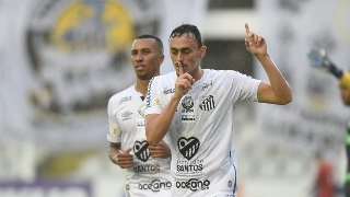 O Peixe abriu o placar no primeiro tempo. Foto: Twitter/Santos