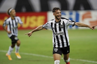 Hyoran marcou um dos gols do Galo no empate em 2 a 2 com o Inter. Foto: Pedro Souza / Agência Galo / Atlético