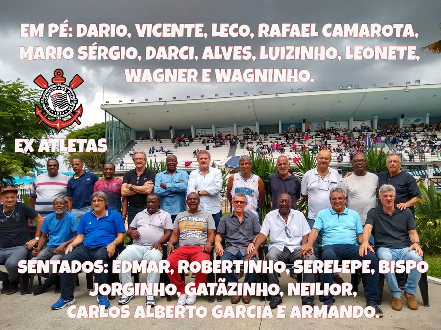 Reunião de veteranos do Corinthians no Parque São Jorge, em novembro de 2018