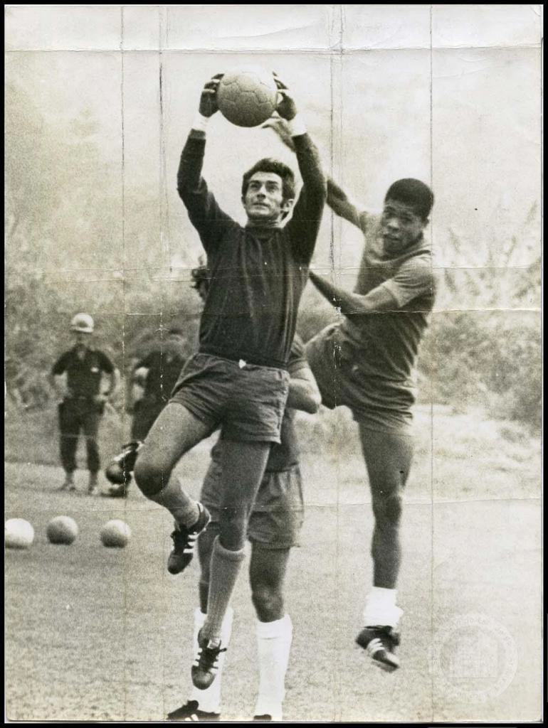 Félix e Dario, pela Seleção Brasileira, durante treino para a Copa do México. Foto: Divulgação